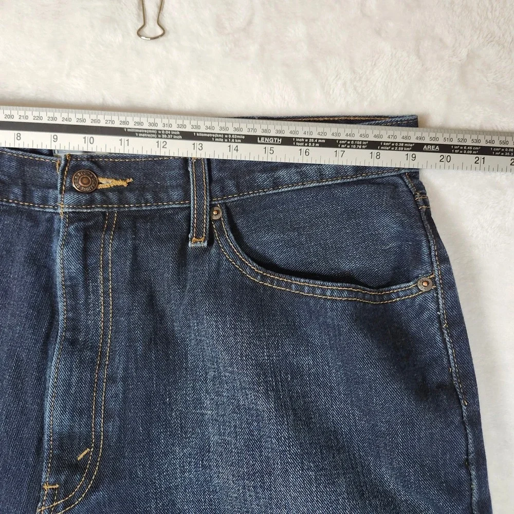 Signature by Levi Strauss Relaxed Jeans Mens 38x30 Dark‎ Wash Excellent Denim
